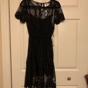 Black lace dress